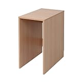 JKプラン 1cmピッチで棚板調整できるキャスター付き隙間ラック ロータイプ 収納ボックス (収納ボックスサイズ）幅37cm 奥行き62cm 高さ73cm ナチュラル YHK-0211-NA