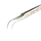 KKmoon TU-15C ピンセット 湾曲ピンセット 非磁性ステンレス鋼 精密ピンセット ツール