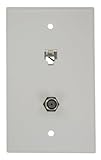 Leviton 40259-W Standard Telephone Wall Jack, 6P4C X F, Screw Terminal, White by Leviton [並行輸入品]