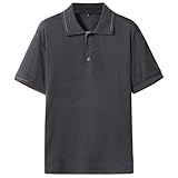 [Hilarocky] ポロシャツ メンズ 半袖 ビズポロ 襟付きシャツ 無地 ゴルフウェア ゆったり ストレッチ 薄手 ビジネス 夏服 紳士