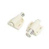 白いプラスチック磁気チェストキャビネットドアストッパー2個