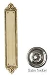 BRASS Accents A05-P7230-619 Ribbon & Reed Push Plate 2-.50 in. x 13-.75 in. Satin Nickel