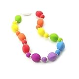 Silicone Oral Sensory Autism Chewable Necklace Child Size 18'' - Bitey Beads (Rainbow) [並行輸入品]