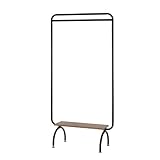 ハンガーラック　BOUTIQUE 棚付き (ブラウン キャスター付, W90cm)