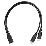 KAUMO USB Type-C 2分岐 電源専用 ケーブル (USB-Cメス/USB-Cオス×2) 30cm