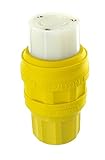 Leviton 78W47-C 30 Amp, 125 Volt, NEMA L5-30, 2P, 3W Industrial Grade, Grounding, Wetguard Locking C