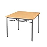 生興 テーブル MTS型会議用テーブル W900×D900×H700 4本脚タイプ 棚付 MTS-0990IS ペールアルダー