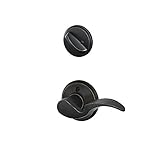Schlage F59 AVA 716 RH Avanti Interior Right-Handed Lever with Deadbolt, Aged Bronze (Interior Half 