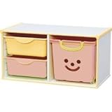 アイリスオーヤマ キッズコンセプト キッズカラーボックス引出しセット ホワイト/ペールピンク