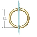 つや消しニッケル5 – 1 / 8 " Tubularバックツーバック円形スタイル真鍮シャワードアプルハンドル3 / 4 "直径
