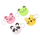 ETHZZLE 4個 アニマルミニ巻尺 柔らかい巻尺 スケール タジマ Measuring Tape 巻き取り式ソーイングテープ 動物の裁縫仕立て屋 巻尺キーホルダー オス タジマ セフ めじゃー