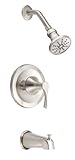 Danze D500022BNT Antioch Single Handle Tub and Shower Trim Kit with 3 1/2-Inch Showerhead, Brushed N
