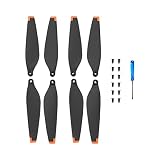 For dji mini3 プロペラ 低ノイズ DJI Mini 3 用 プロペラ 耐久性 DJI Mini 3 専用 プロペラ 交換用 安定 高張力 耐食性 軽量 2ペア PC素材 ドライバー付き ドローン アクセサリー (オレンジ・トリム)