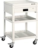 トラスコ中山(株) TRUSCO ラビットワゴン 400X350 引出1段付 ゴム車輪 W色 RBW-843V_W