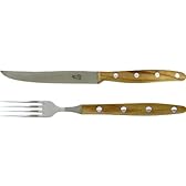 ROBERT HERDER オリーブウッドカトラリーセット (ステーキナイフ&フォーク) 7024,475,050202