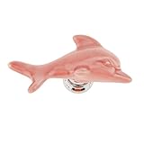 Dovewill 全7色　　取っ手　 取手　キャビネット / 食器棚 / 引き出し / ワードローブ　　ドア　　プル　ハンドル　ノブ　　イルカ型　　装飾　 - ピンク