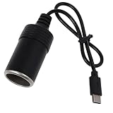 SARDFXUL USB C PD タイプ C オス 12V 車のシガー ライター ソケット メス ステップアップ ケーブル ドライブ レコーダー E-Dog 車ファン用 USB C シガー ライター ケーブル タイプ C 充電アダプター 電源アクセサリー