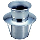 お墓用線香立て 高級ステンレス製 差し込み式 ツバ付バネ付 筒径：28mm [ｽﾃﾝ線香立(S50ﾂﾊﾞ付ﾊﾞﾈ)]