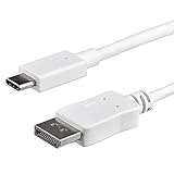 StarTech.com USB-C - DisplayPortディスプレイケーブル USB Type-C - ディスプレイポート変換アダプタ 1m 4K/60Hz ホワイト CDP2DPMM1MW