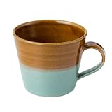2toneマグカップ 330ml｜道祖土和田窯・益子焼の上質な手仕事（日本製）茶青/青茶 (飴青 Ame/Seiji)_電子レンジ対応/食洗機対応_シンプル_ブラウン/ブルー