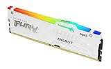 Kingston FURY Beast White RGB 64GB (2x32GB) 5600MT/s CL36 DDR5 EXPO DIMM | 赤外線同期 | FURY CTRLソフトウェア | オーバークロック | AMD EXPO | 2個セット | KF556C36BWEAK2-64