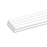 uxcell 8個 アクリル丸棒 4mm x 300mm クリア アクリル棒 PMMAバー押出し 円形 プラスチック ソリッド スティック DIYクラフト照明 園芸 装飾用