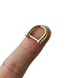 キーホルダー Dリング D型カン リング ハンドメイド アクセサリー パーツ 金具 手芸 材料 小物 ネジ式 1cm 4個 (gold×4)