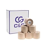 C&G ハード伸縮テープ 50mm × 4.6m 6巻 エラスティックテープ スポーツ テーピングテープ 伸縮テープ テーピング エラス 粘着伸縮布包帯 エラスチコン エラスチックバンテージ ラグビー