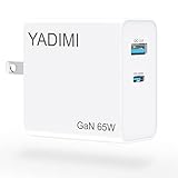 充電器 PD 65W type-c 急速充電器 USB-C&USB A 2ポート GaN (窒化ガリウム) 採用 PSE認証済み 折畳式プラ