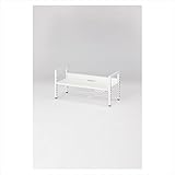 アール・エフ・ヤマカワ:机上PCラックiii W600 ホワイト 2ヶ口コンセント付き RFDR3-600WH-NC