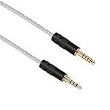 waveman リケーブル mdr-1am2 mdr-1a mdr-1r mdr-1abt mdr-1adac 変換 ケーブル 4.4mm バランス ケーブル mdr-xb950bt ath-msr7 sr5 対応 イヤホン ケーブル 4.4mm 変換 ケーブル 7N 単結晶銅 4.4 mm 5 極 プラグ ヘッドホン 延長 コード 8芯 1.2m