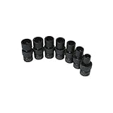 Sunex Tools 3655 7 Piece 3/8 Inch Drive Universal Swivel Socket Set 10-18mm