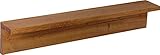 【ウォールシェルフ 壁掛け棚 壁掛け 棚 壁掛棚】ムクL60 幅60cmX奥行9cm 石膏ボード専用 取り付け金具付アンティーク風 天然木使用【棚 壁掛け 棚】（オーク色）