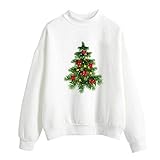 長袖Tシャツ レディース クリスマスツリー　Kukoyo　春秋冬　サンタクロース　プリント　ロングスリーブ　無地　シンプル　カットソー 上着 トップス　レーニングウェア　スウェット　カジュアル　快適 