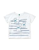 (ユナイテッドカラーズオブベネトン) UNITED COLORS OF BENETTON ボーダーキャットリボンTシャツ・カットソーDART1 ホワイト 2Y (90cm相当)