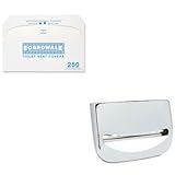 kitbwkk2500bwkkd200 – Valueキット – Boardwalkプレミアムhalf-foldトイレシートカバー( bwkk2500 ) andステンレススチールトイレシートカバーデ