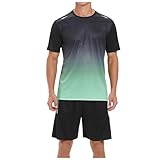 [JPAYAROGOAN] スポーツウェア メンズ 半袖 ジャージ メンズ 上下セット 夏服 ランニングウェア Tシャツ