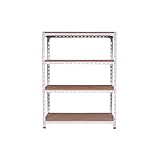 スチールラックのキタジマ アングル棚 4段 幅30×奥行30×高さ150cm ホワイト 70kg/段