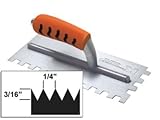 Kraft Tool ST414PF Saw Tooth V-Notch Trowel with ProForm Handle [並行輸入品]