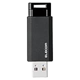 エレコム USBメモリ/USB3.1 Gen1/ノック式/オートリターン機能/64GB/ブラック