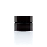 (10) - Infinity Jars 15 Ml (.5 Oz) 10-PACK Set Pocket Size Black Ultraviolet Glass Screwtop Jar