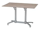 タカショー エコフィックステーブル120x80 ムーングレー