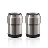 アトラス 保冷缶ホルダー 350ml缶用 キャンプ アウトドア ペア 缶ビール 真空断熱 シルバー AWCH-350SV2P