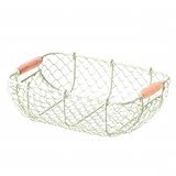 ちどり産業 ワイヤーオーバルカゴ ホワイト 89-21WH