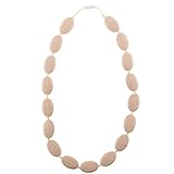 Chew-Choos - 'Pat-a-Cake' Silicone Teething Necklace - Modern Chic Baby Teether (Navajo White) by Ch