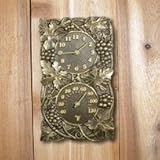 Whitehall製品Grapevineインドア/アウトドア壁時計と温度計 8 in. W x 13.75 in. H 01279 1