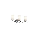 Kichler Lighting 45376 CH Armida – 3つライトバスバー、クローム仕上げ