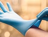 Cardinal Health Esteem 8816NB Nitrile Stretchy Powder Free Examination Gloves, Blue, Size X-Large (C