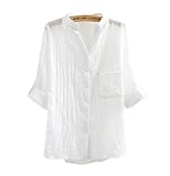 [オチビ] モダン 抜け襟 リネン 麻 七分袖 長袖 2WAY 薄手 シャツ ブラウス カーディガン M ～ 2XL メッシュ シースルー 透け 素材 オトナ キレイめ 春 秋 夏 春夏 春秋 用 グ