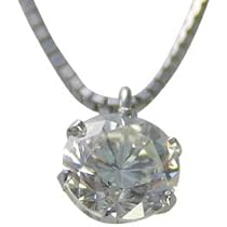 Amazon | ダイヤモンドネックレス 一粒 プラチナ ダイヤモンド 0.4ct 